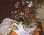 Paul Cezanne Still life with Flowers and Fruit Sweden oil painting artist
